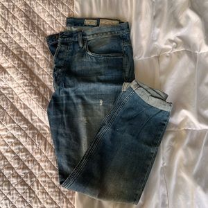 ALL SAINTS TAPER DISTRESSED DENIM size 34